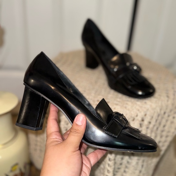 Nine West Black Heeled Loafers - Picture 3 of 7